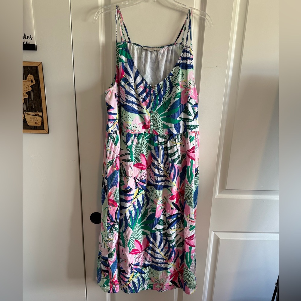 LOFT Multicolor Floral Dress - Picture 2 of 5
